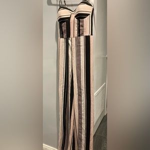 XS Striped Jumpsuit w/Slits NWT